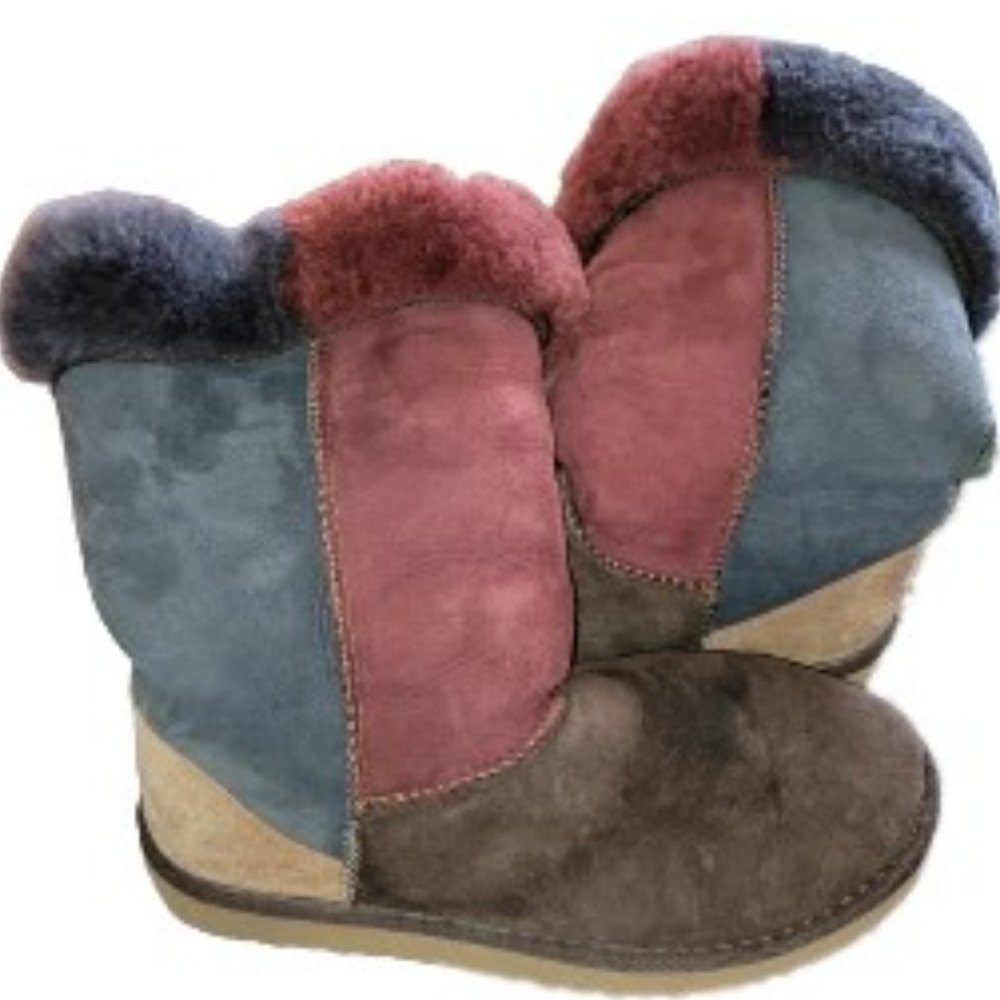 UGG Classic Tall Colorblock Boots Women Sz 5 (Fits like 6) EUC